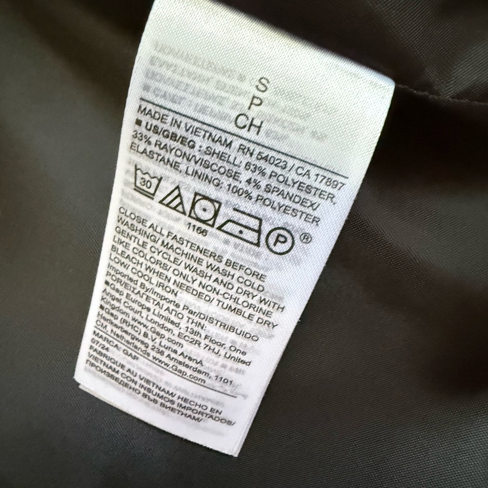 GAP Black Cropped Collared Jacket - Picture 7 of 9